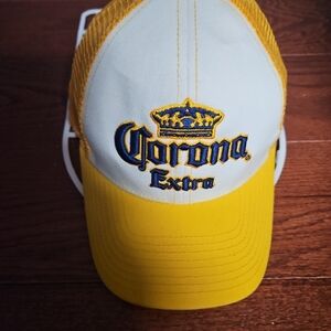 Corona Extra Bio-Domes Yellow and White Truckers Hat Cap OSFA